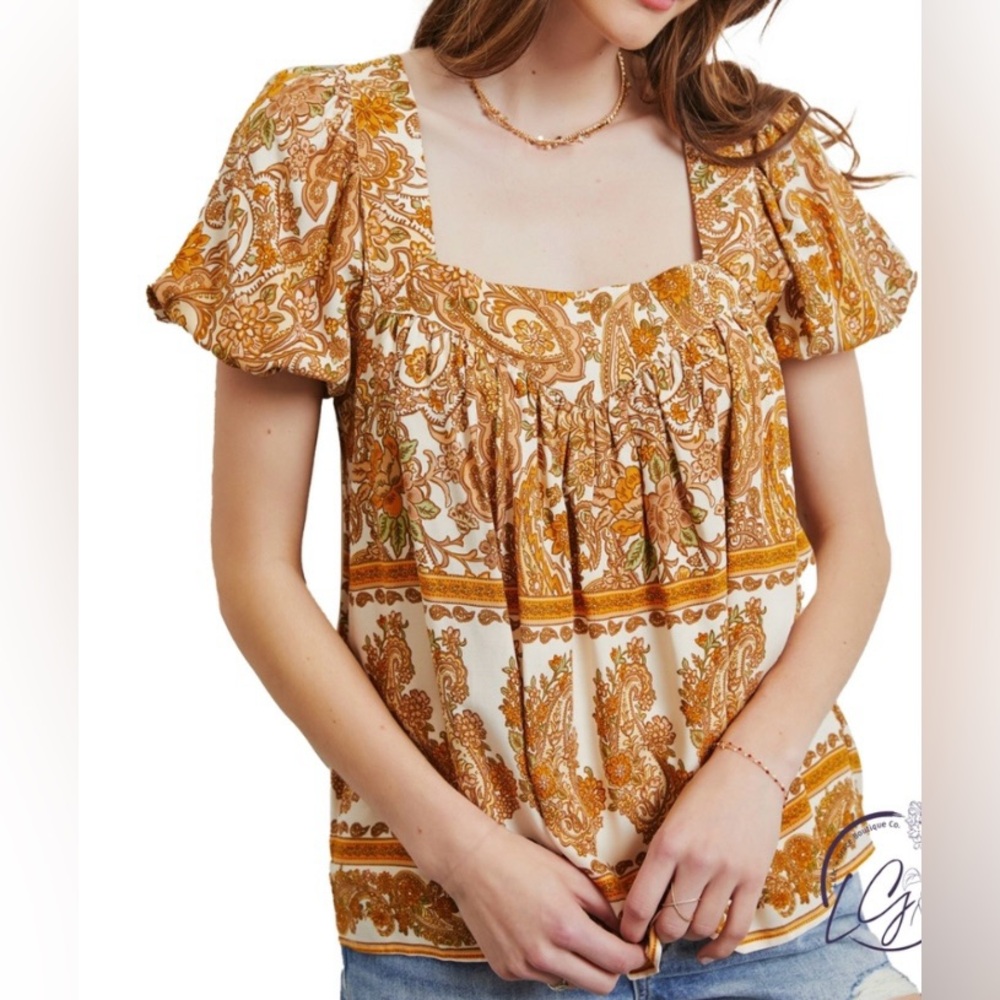 Paisley Print Women's Top 🌴